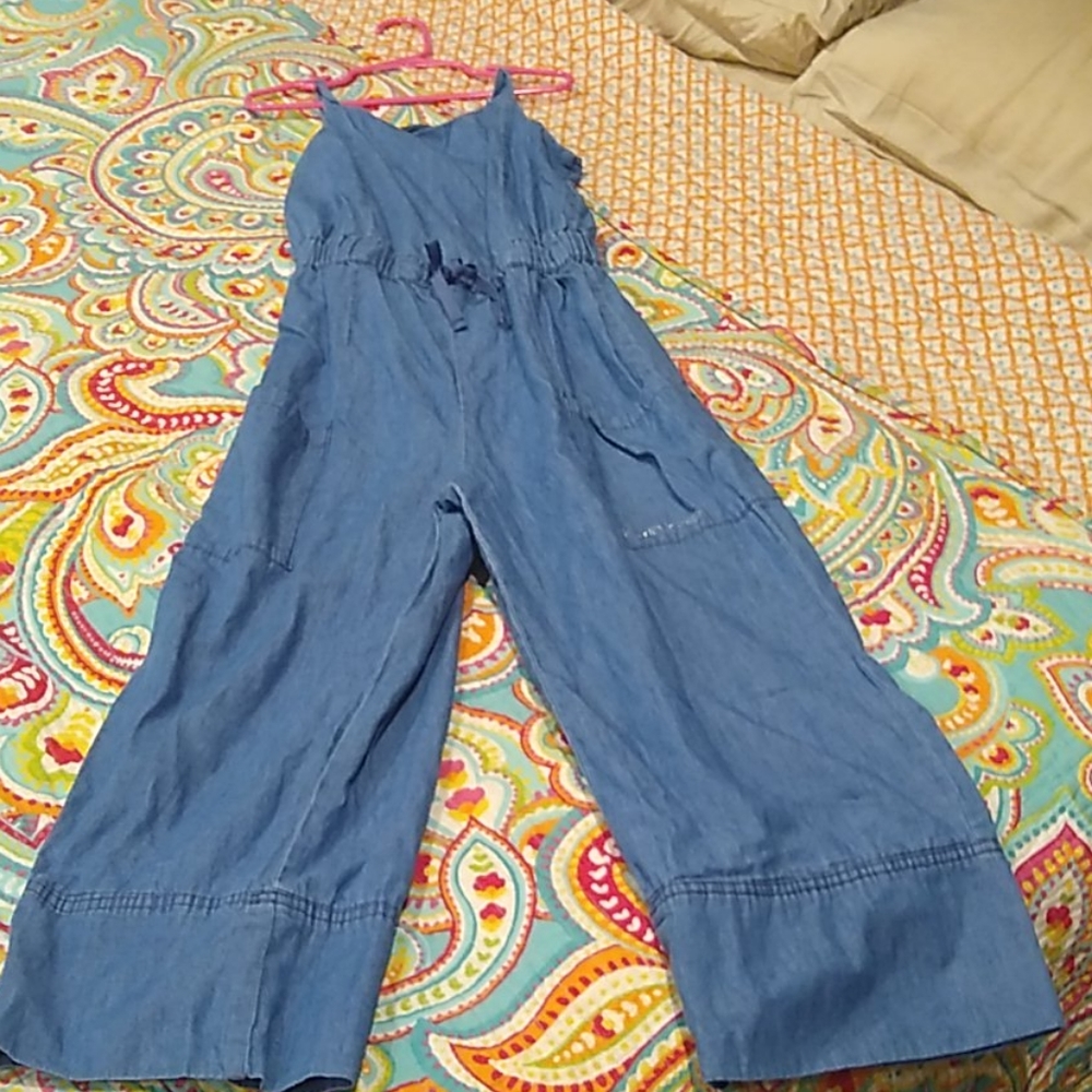 Girl's Bebe Jean jumpsuit romper